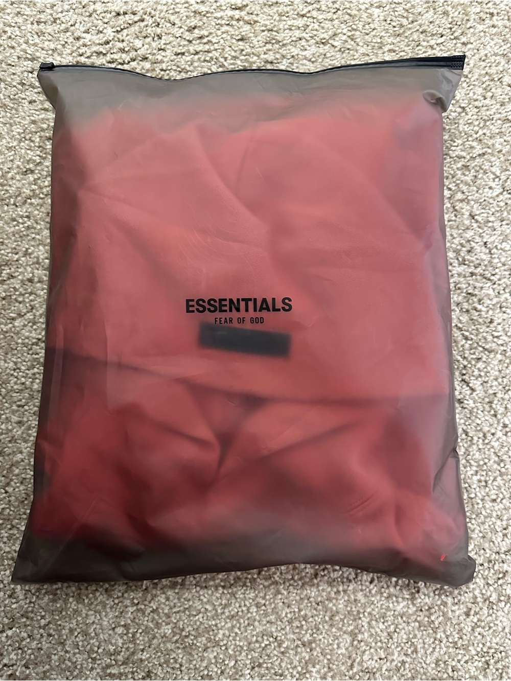 Essentials Coral Fear of God Crewneck Hoodie - Picture 6 of 6